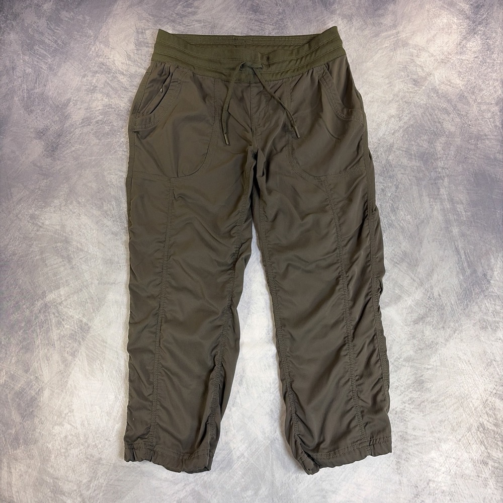 The North Face Aphrodite 2.0 Capri Pants Womens Medium Green Hiking Outdoor